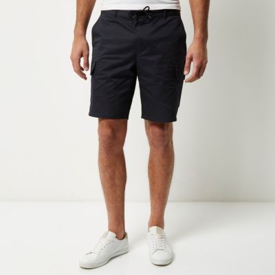 Grey drawstring slim fit bermuda shorts